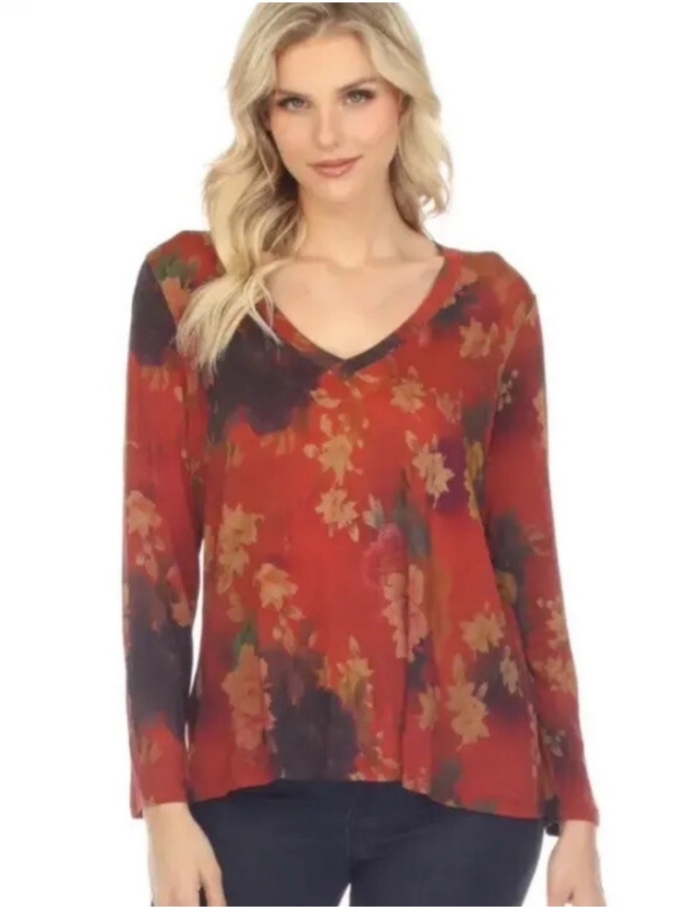 JOHNNY WAS Embers Floral Favorite Top Size Small